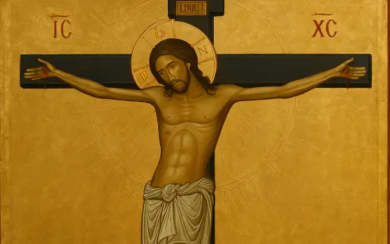 diante do Crucifixo